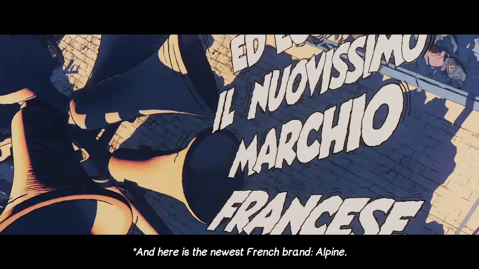 A stylized, animated shot shows a large megaphone with text appearing on a wall, as a crowd watches from above.