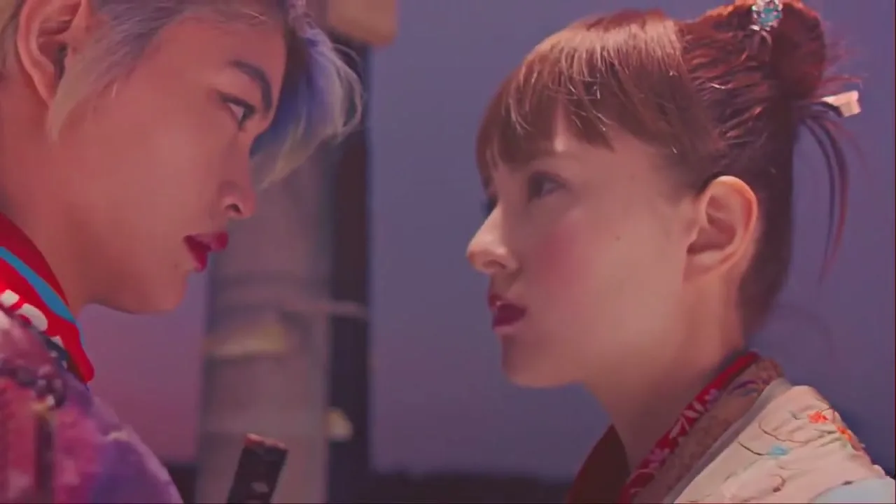 Shiseido make up "The Party Bus" (2018) commercial still