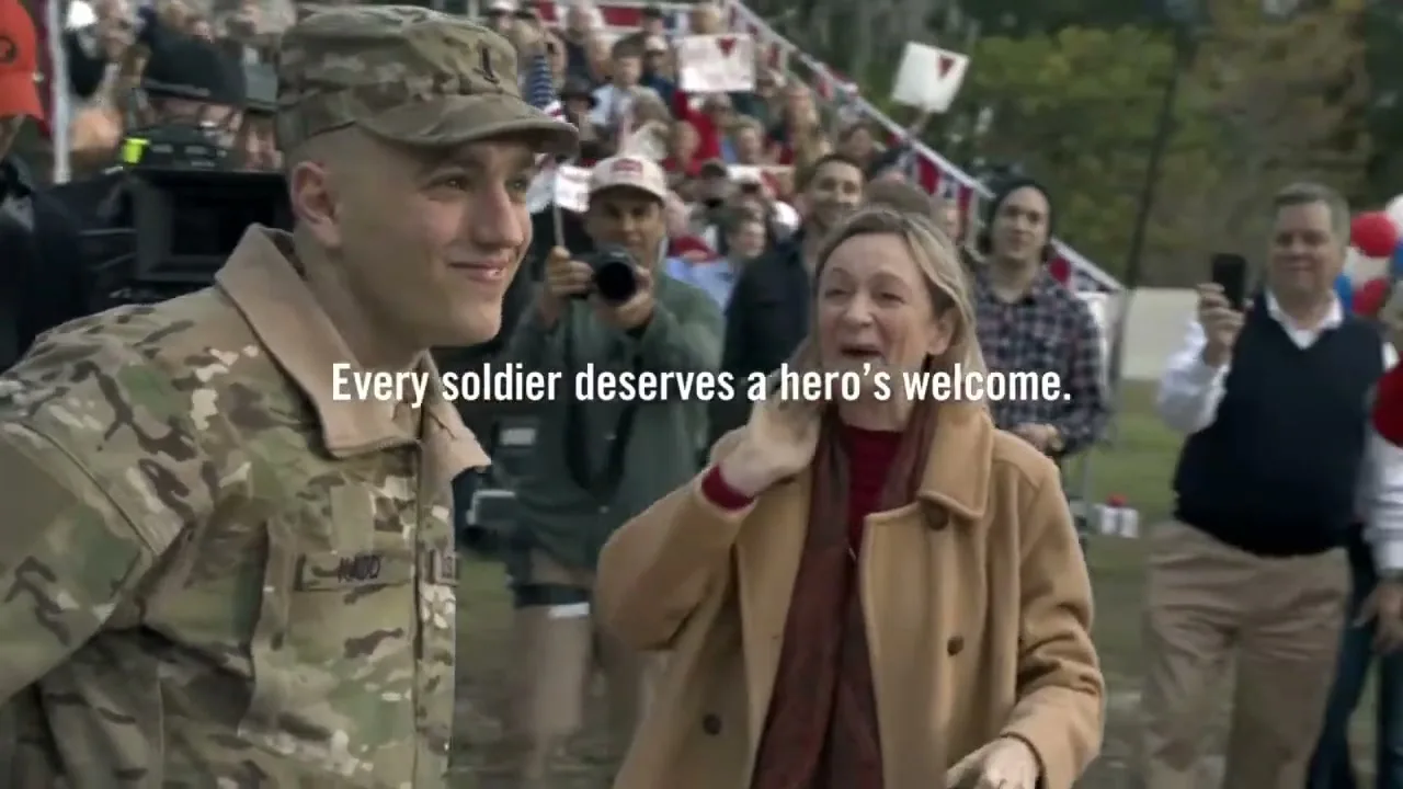 Budweiser "Hero's Welcome" (2013) commercial still