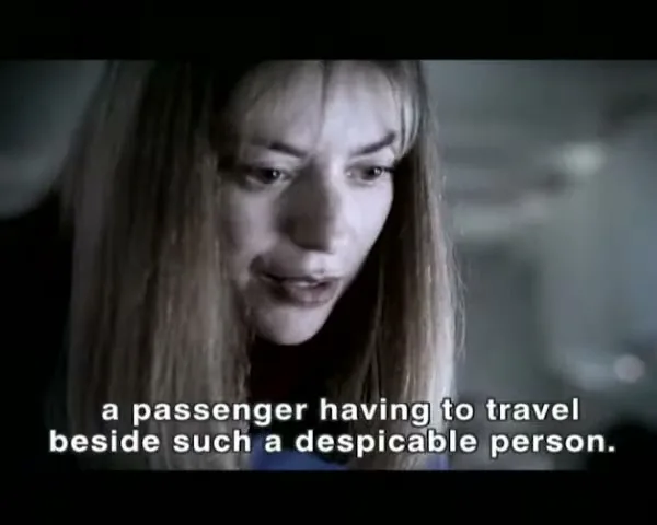 A woman with long blonde hair and a man with glasses are shown in a double exposure, with text overlayed.