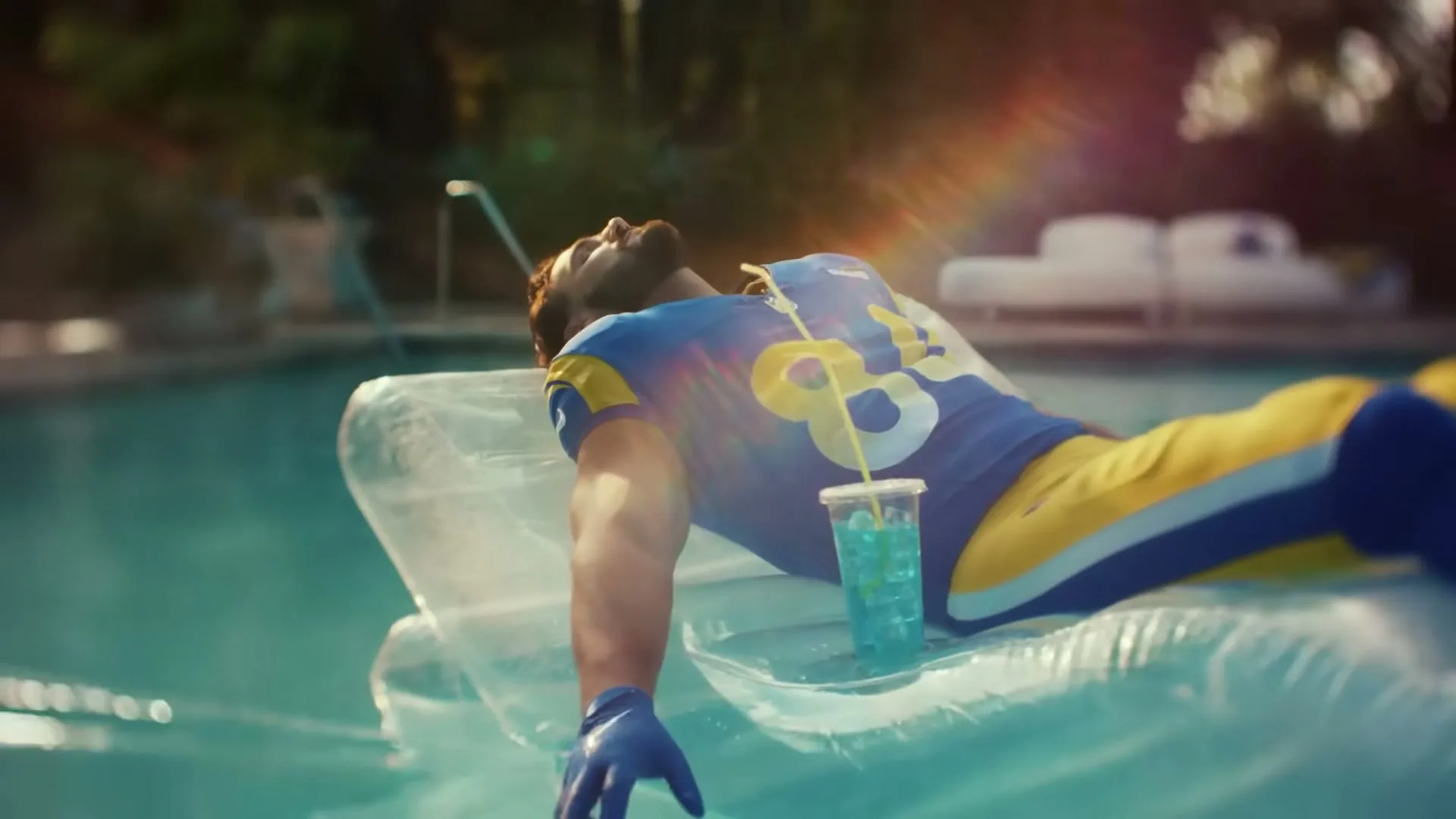 Novartis “Relax Your Tight End” (2026), frame 2
