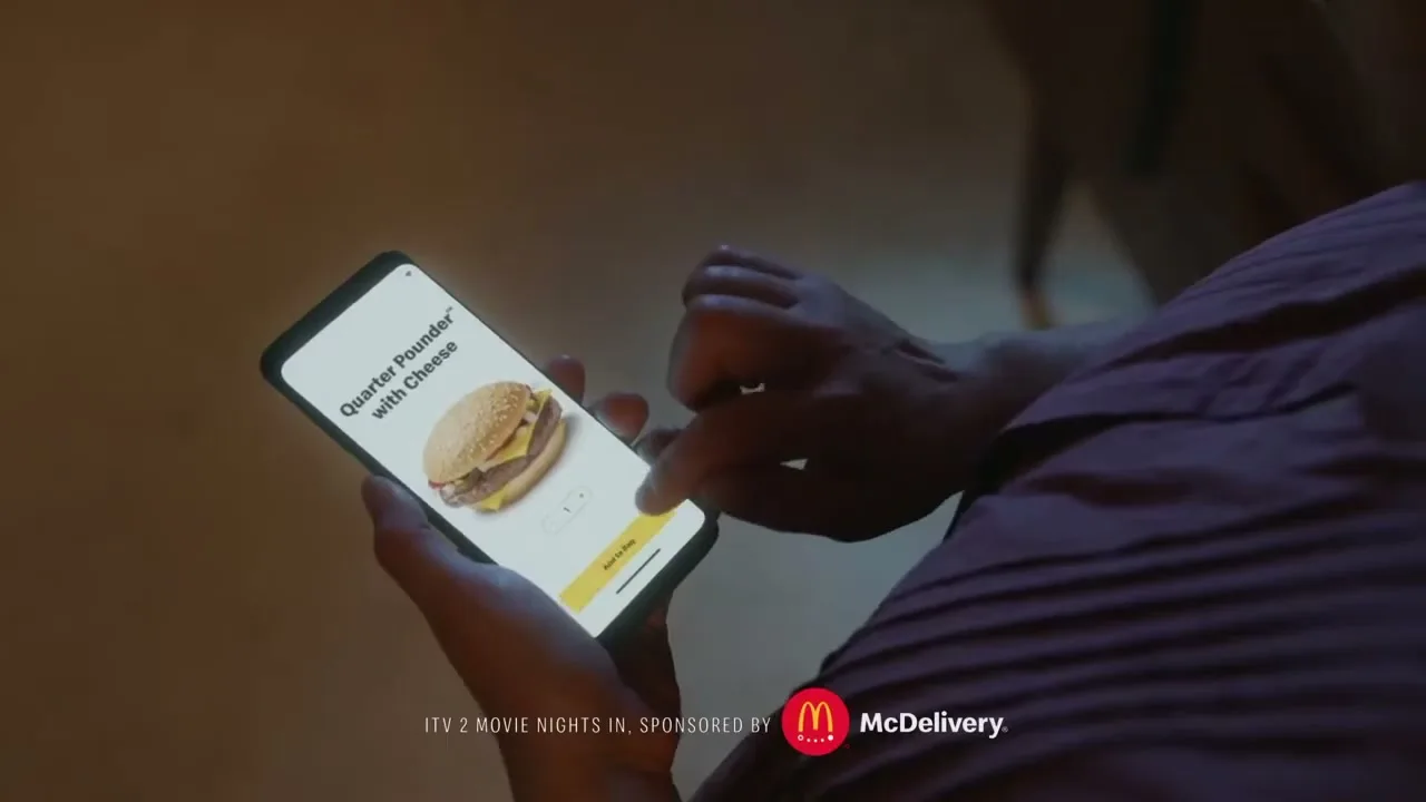 McDonald's "McDelivery and the Movies" (2022) commercial still