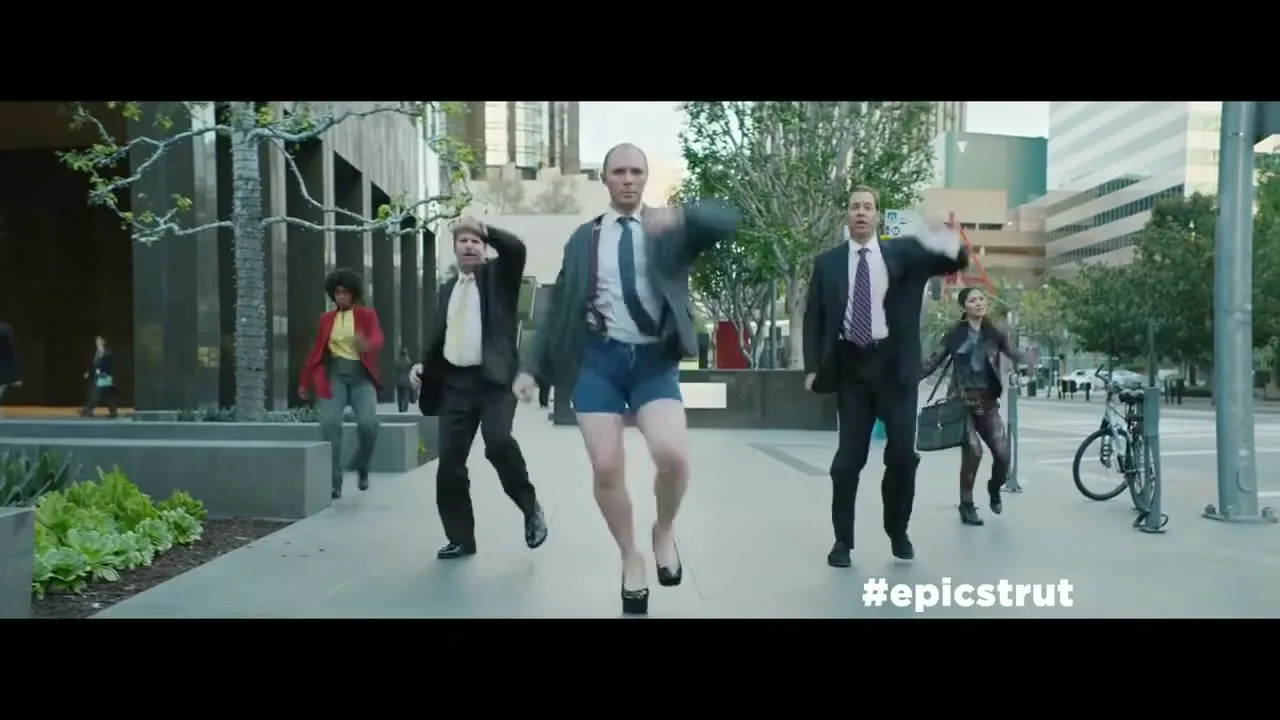 MoneySupermarket "Epic Strut" (2015) commercial still