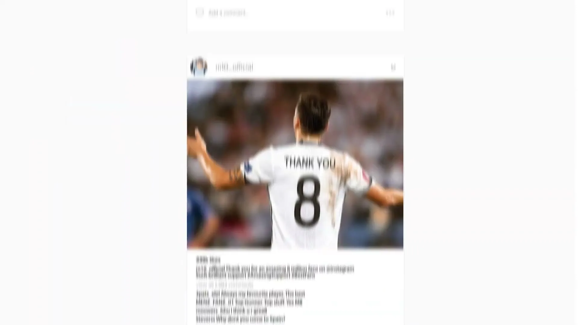 A social media post shows a soccer player in a red and black Adidas shirt, with comments and likes visible on the screen.