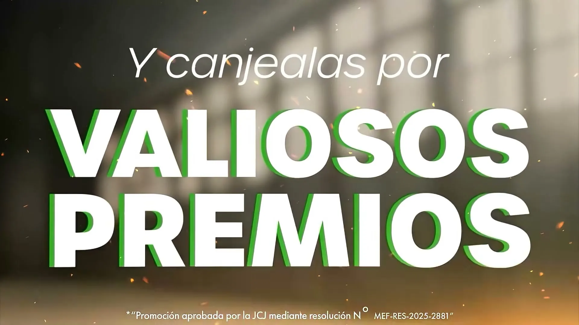 White and green text on a purple background with glowing particles and a blurred background.