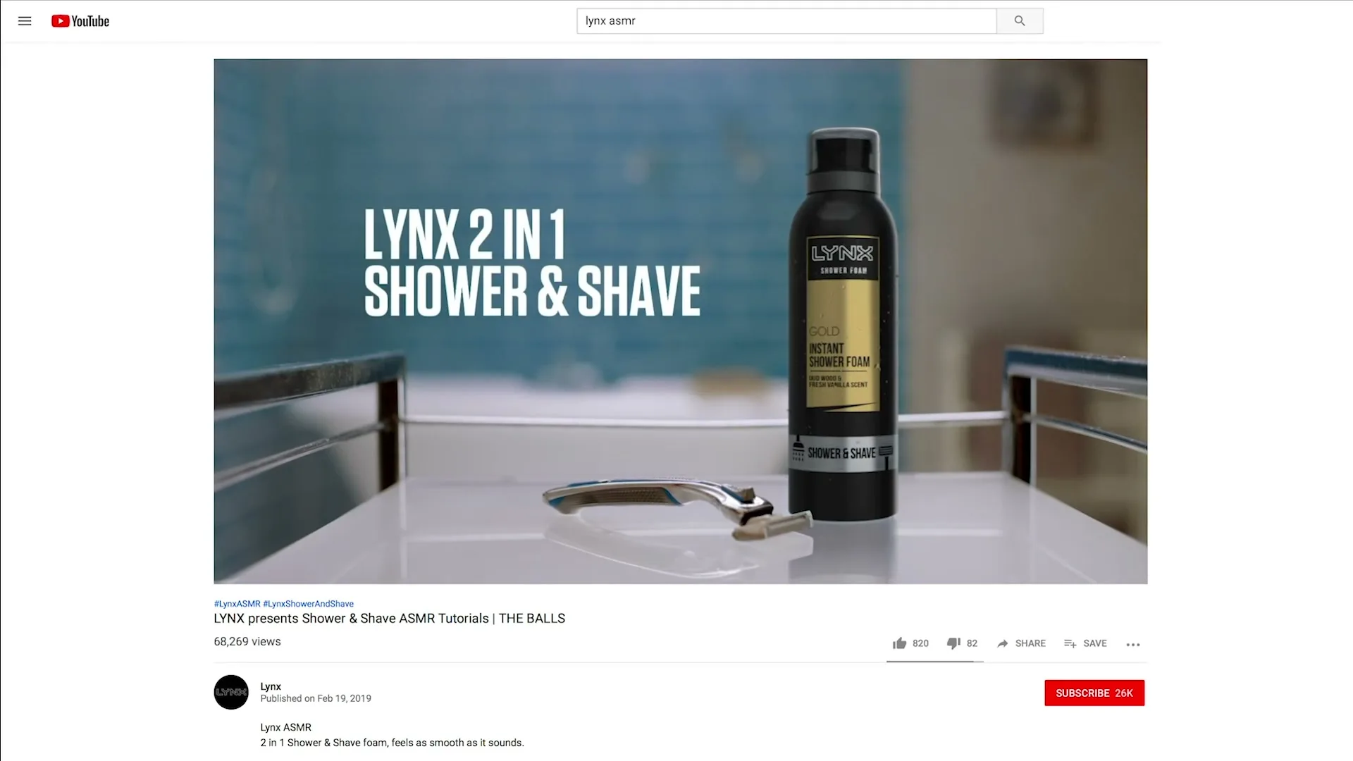 Lynx “Lynx 2 in 1 Shower & Shave Foam - THE BALLS” (2020), frame 5