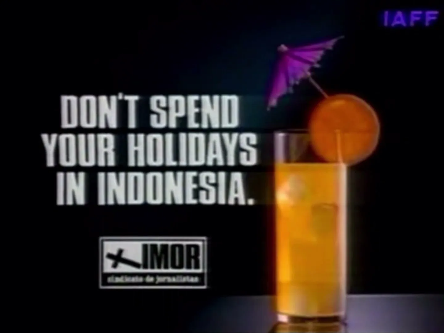 Journalists' Union "Orange" (1992) commercial still