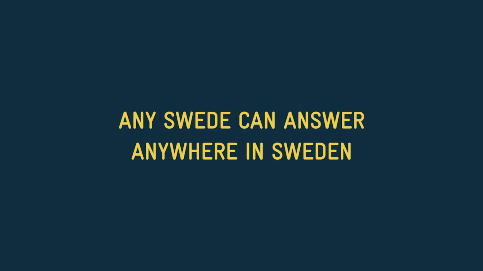 Swedish Tourist Association “The Swedish Number”