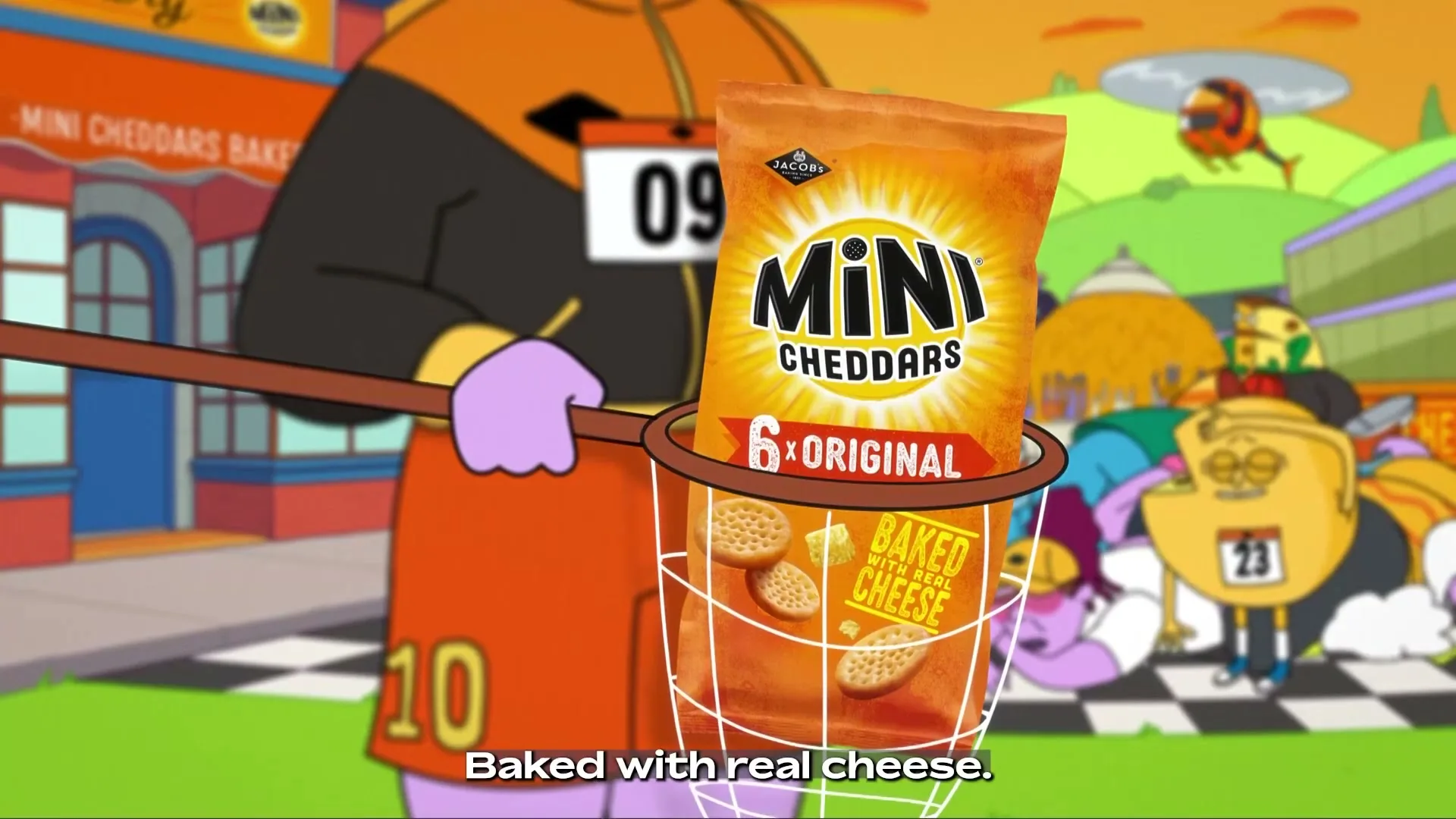Mini Cheddars "How a brand of mini stature beat the major players with cheesy humour" (2023) commercial still
