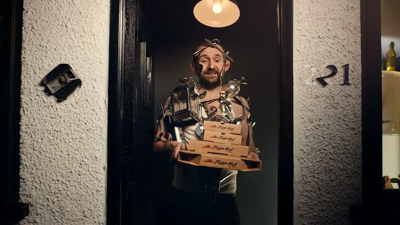 Pizza Hut "Metal Man" (2016) commercial still