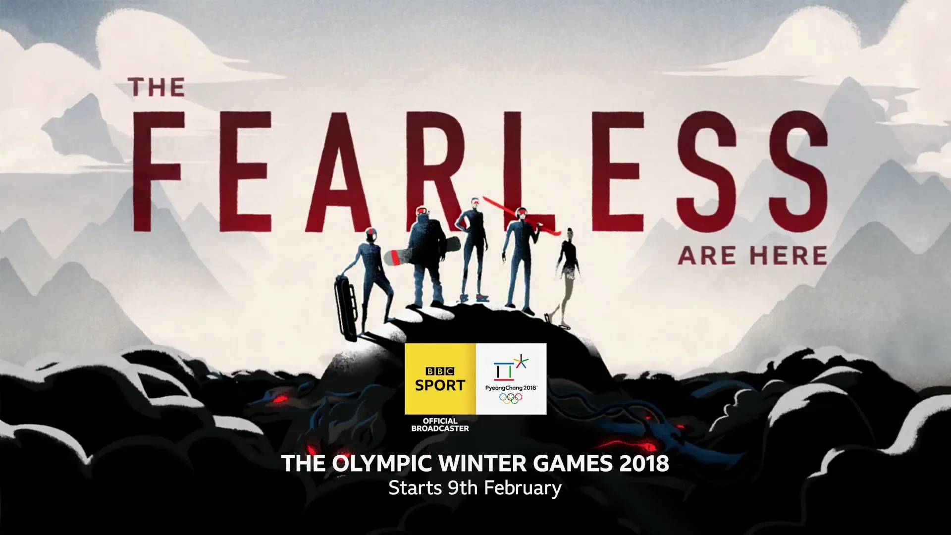BBC "Winter Olympics Fearless" (2018) commercial still