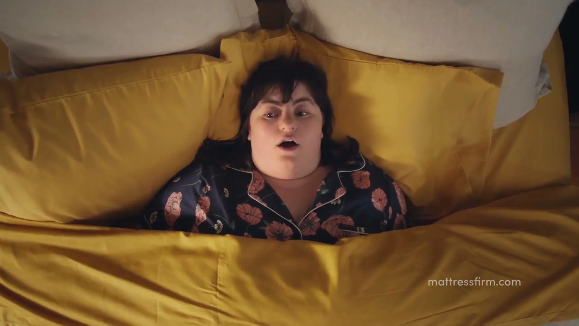 Mattress Firm "Book Club" (2023) commercial still