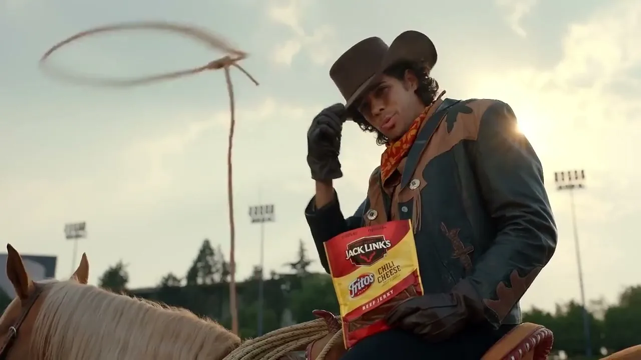 Jack Link's "Meat Your Flavor- Fritos Chili Cheese Flavored Beef Jerky" (2025) commercial still