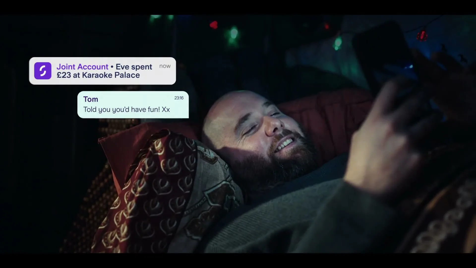 Starling Bank "Night Owls" (2024) commercial still
