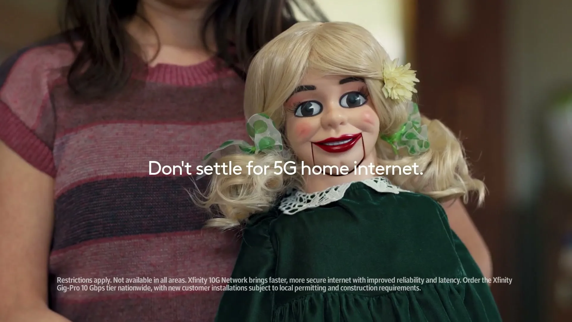 Xfinity "Ventriloquist" (2024) commercial still