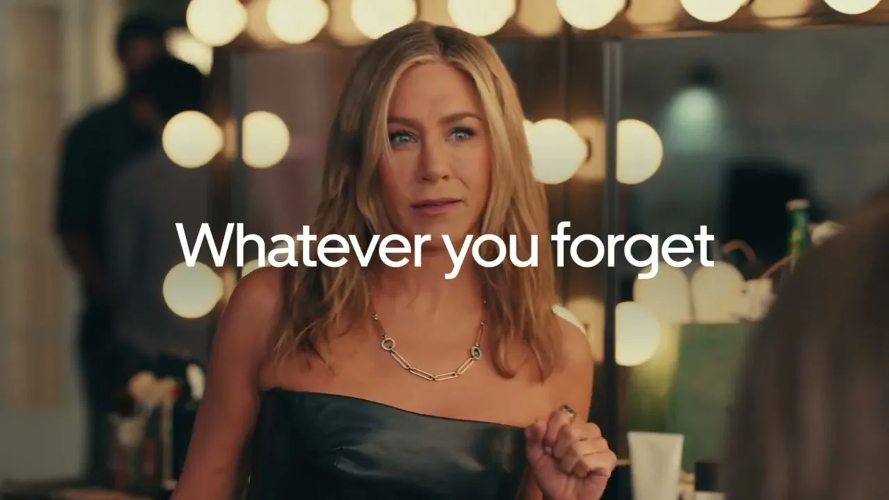 Uber Eats "Jennifer Aniston Forgets" (2024) commercial still