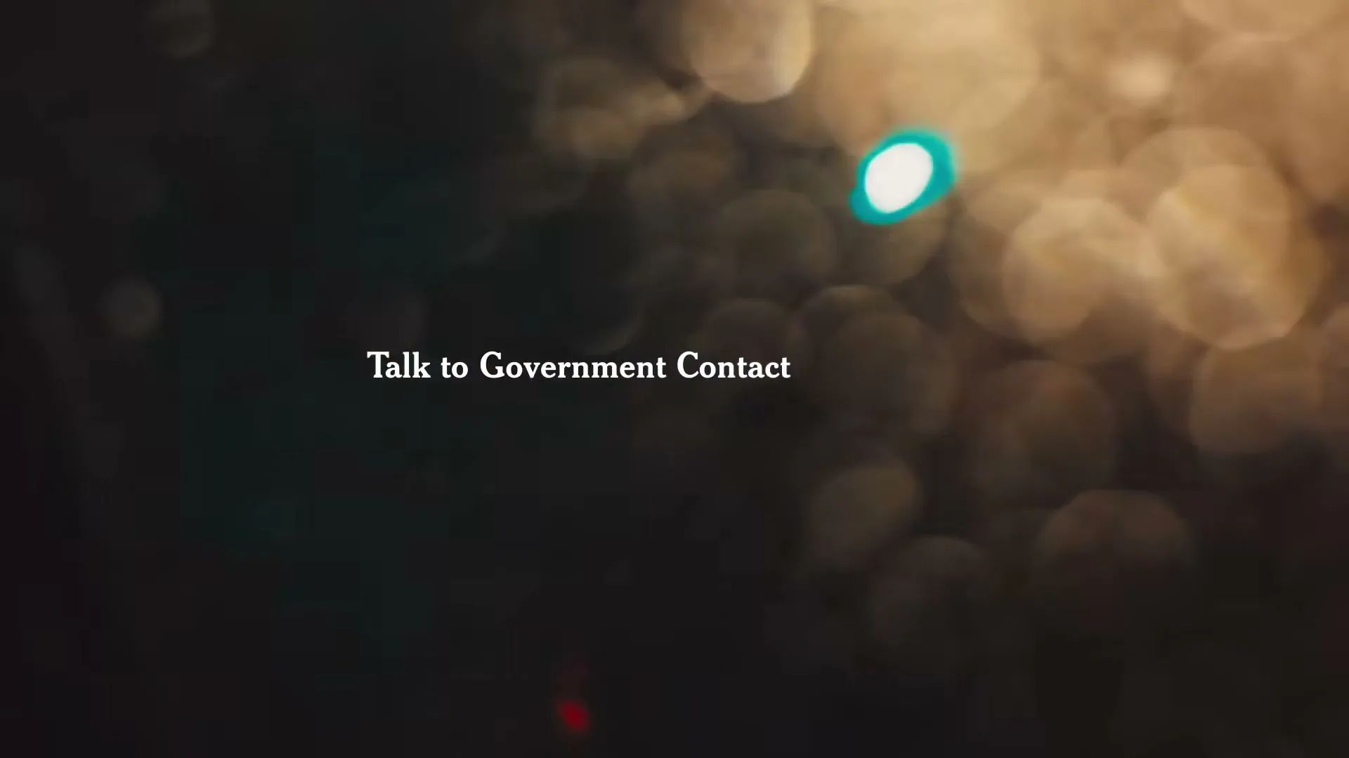 On-screen text "Talk to Parents" appears over a blurry background of bokeh lights, then fades to black.