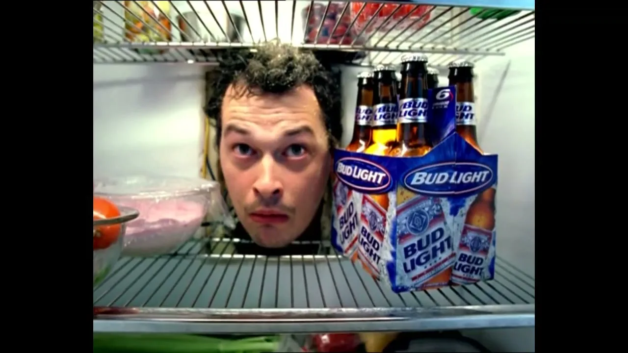 Budweiser "Fridge Is Scary" (2023) commercial still