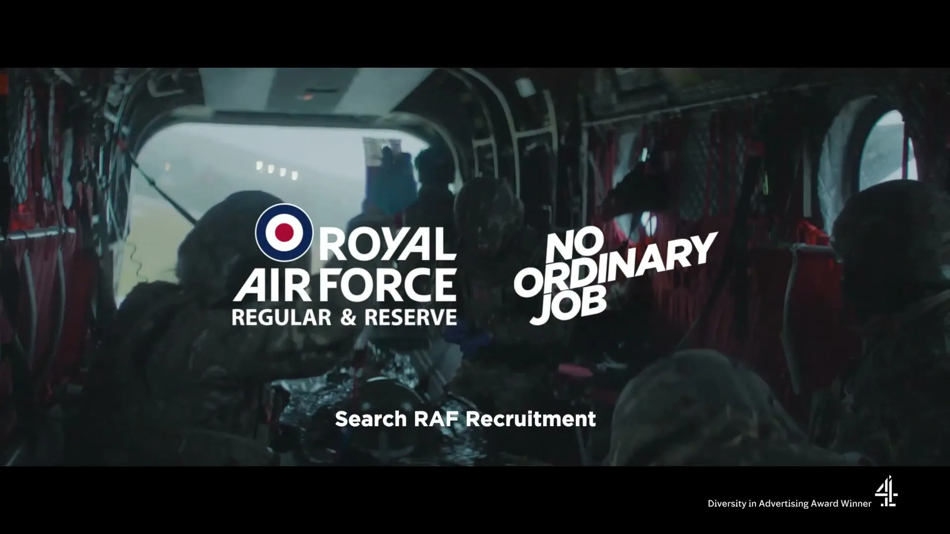 Royal Air Force "RAF Channel 4 Diversity in Advertising" (2019) commercial still
