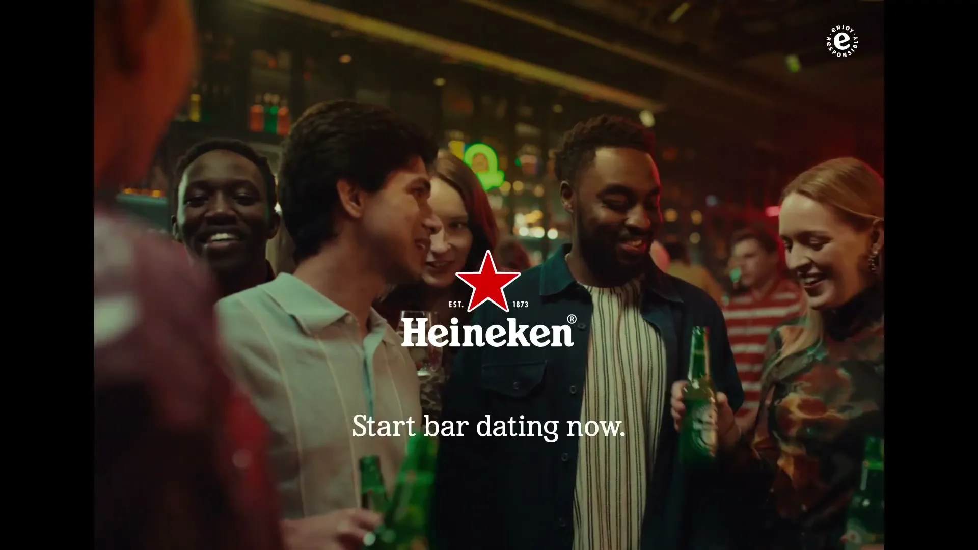 Heineken "Bar Dating - Photowall" (2025) commercial still