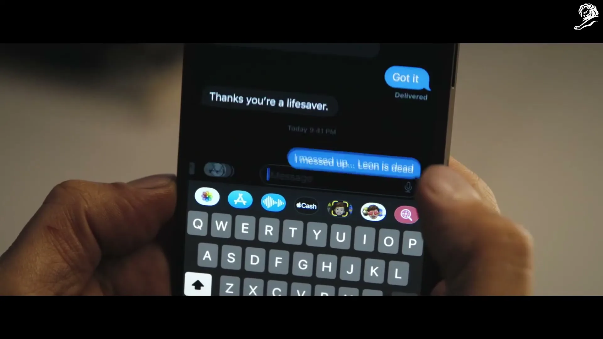 Apple "Relax, It's iPhone – R.I.P. Leon" (2023) commercial still