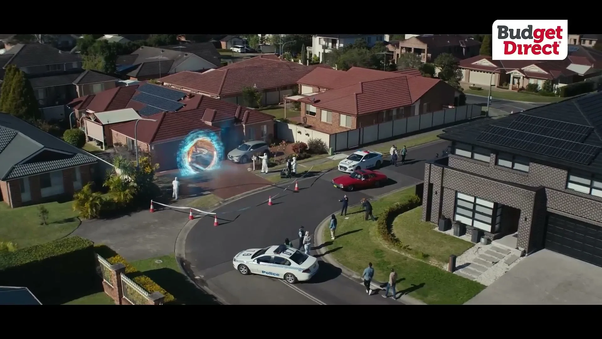 Budget Direct “Portal to the future” (2026), frame 2