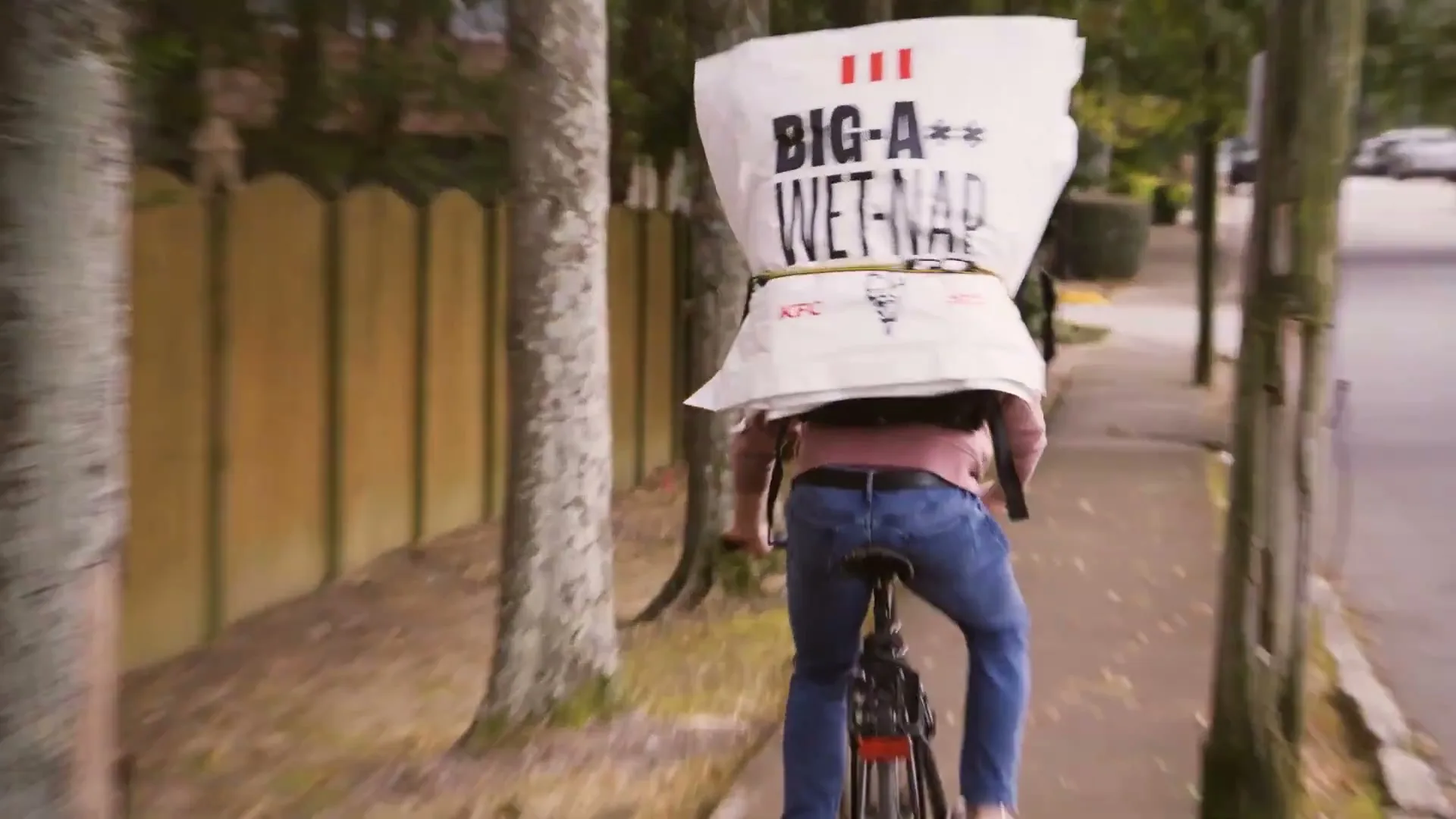 KFC "Big A** Wet Nap - Original Honey BBQ" (2025) commercial still
