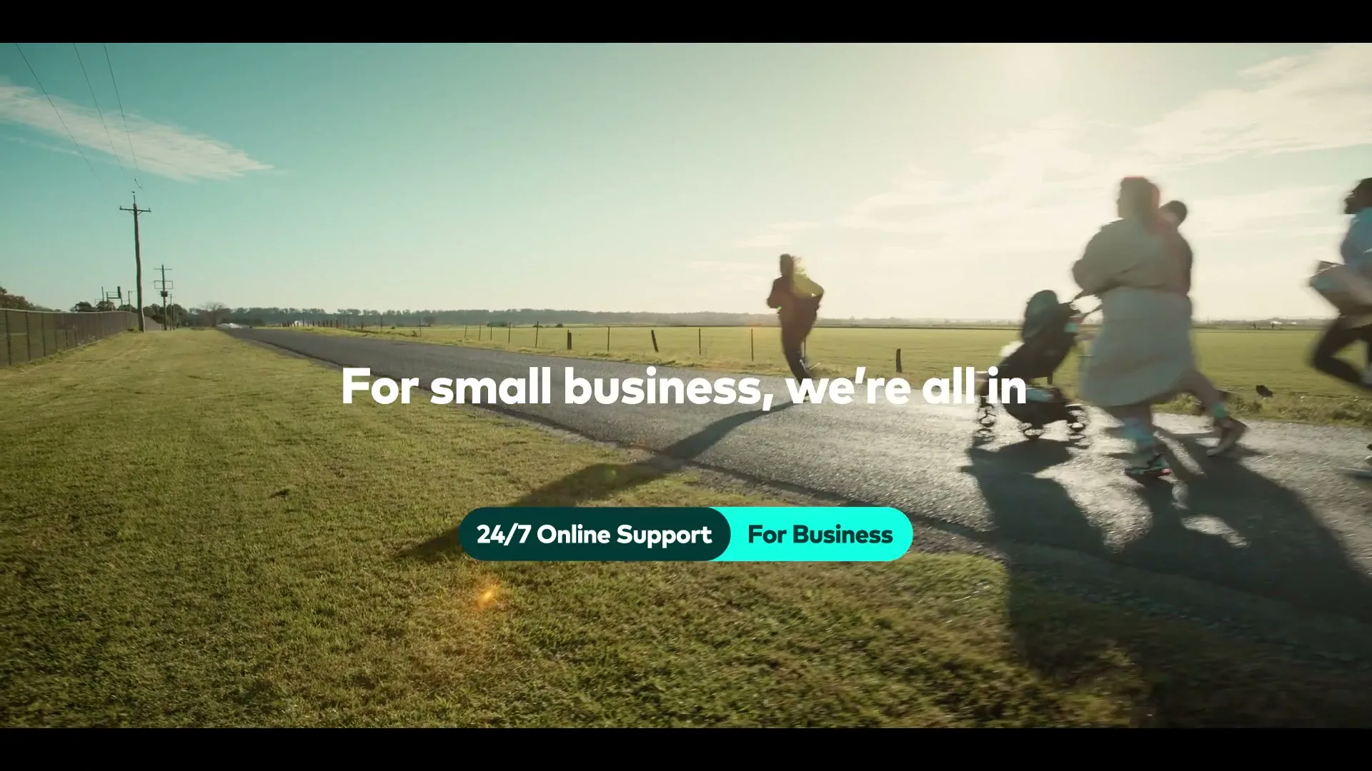 Optus "We're All In - 24 Hour Support" (2024) commercial still