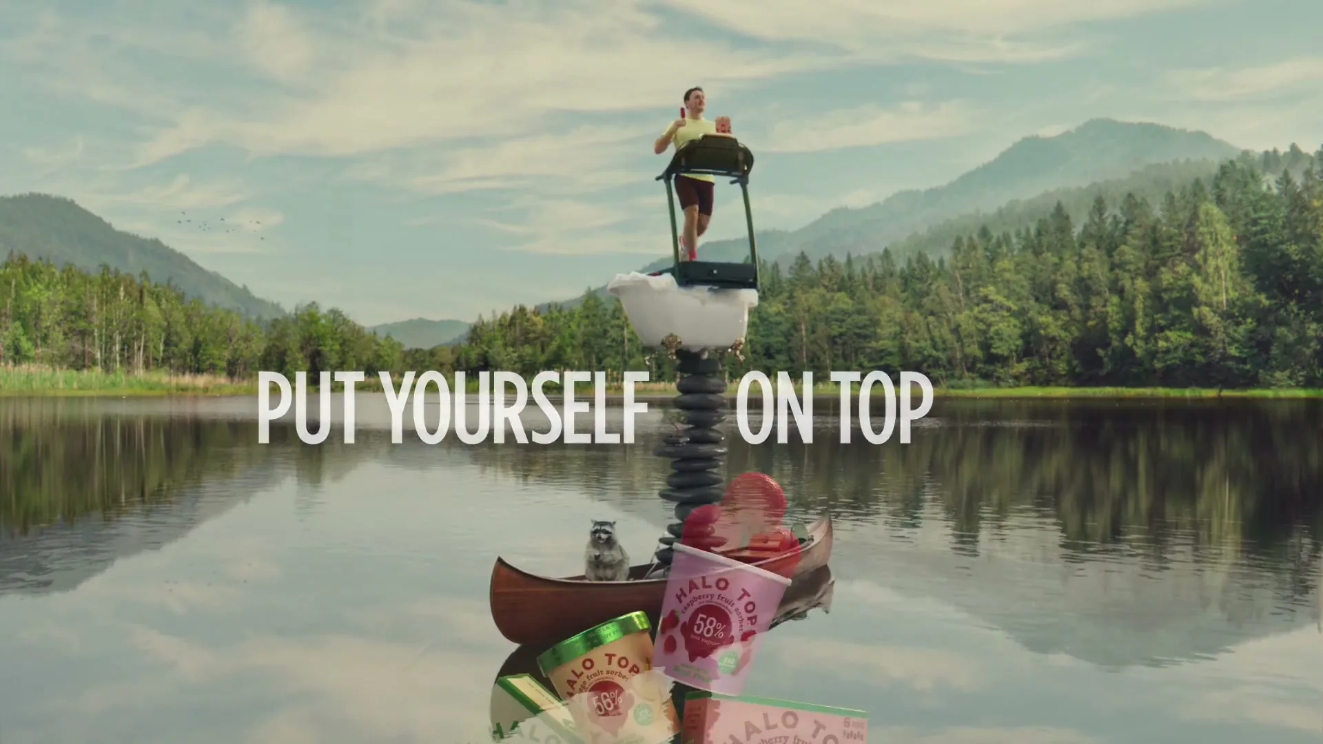 Halo Top "Put Yourself on Top Treadmill" (2022) commercial still