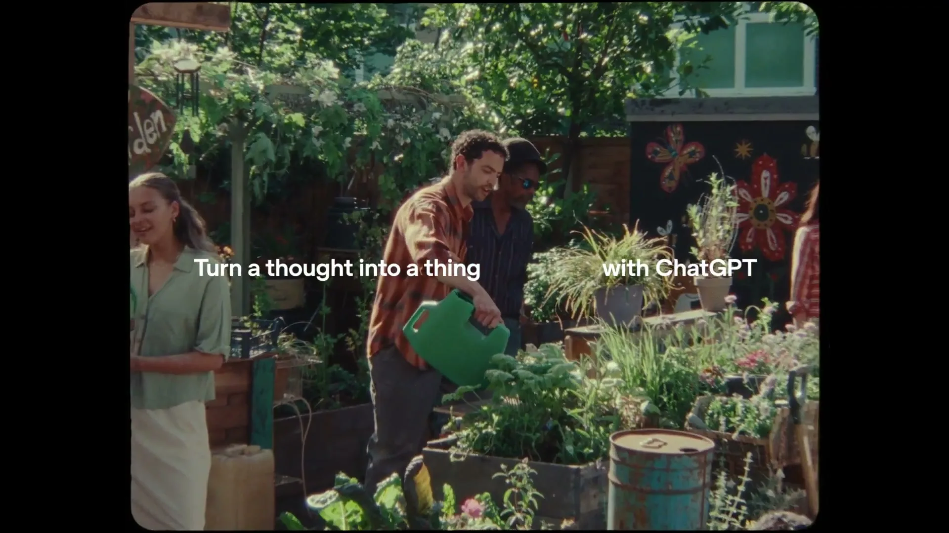 OpenAI "Garden" (2026) commercial still