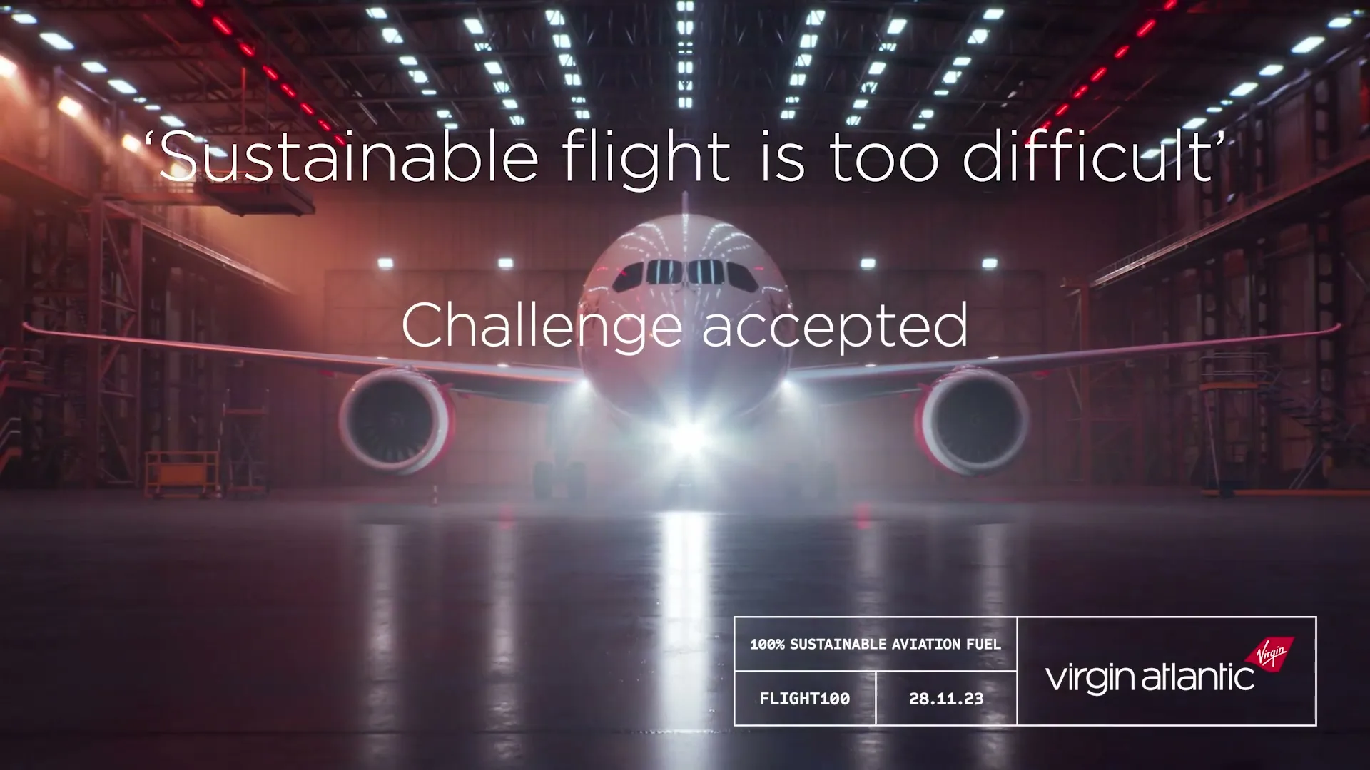 Virgin Atlantic "Sustainable Flight" (2023) commercial still