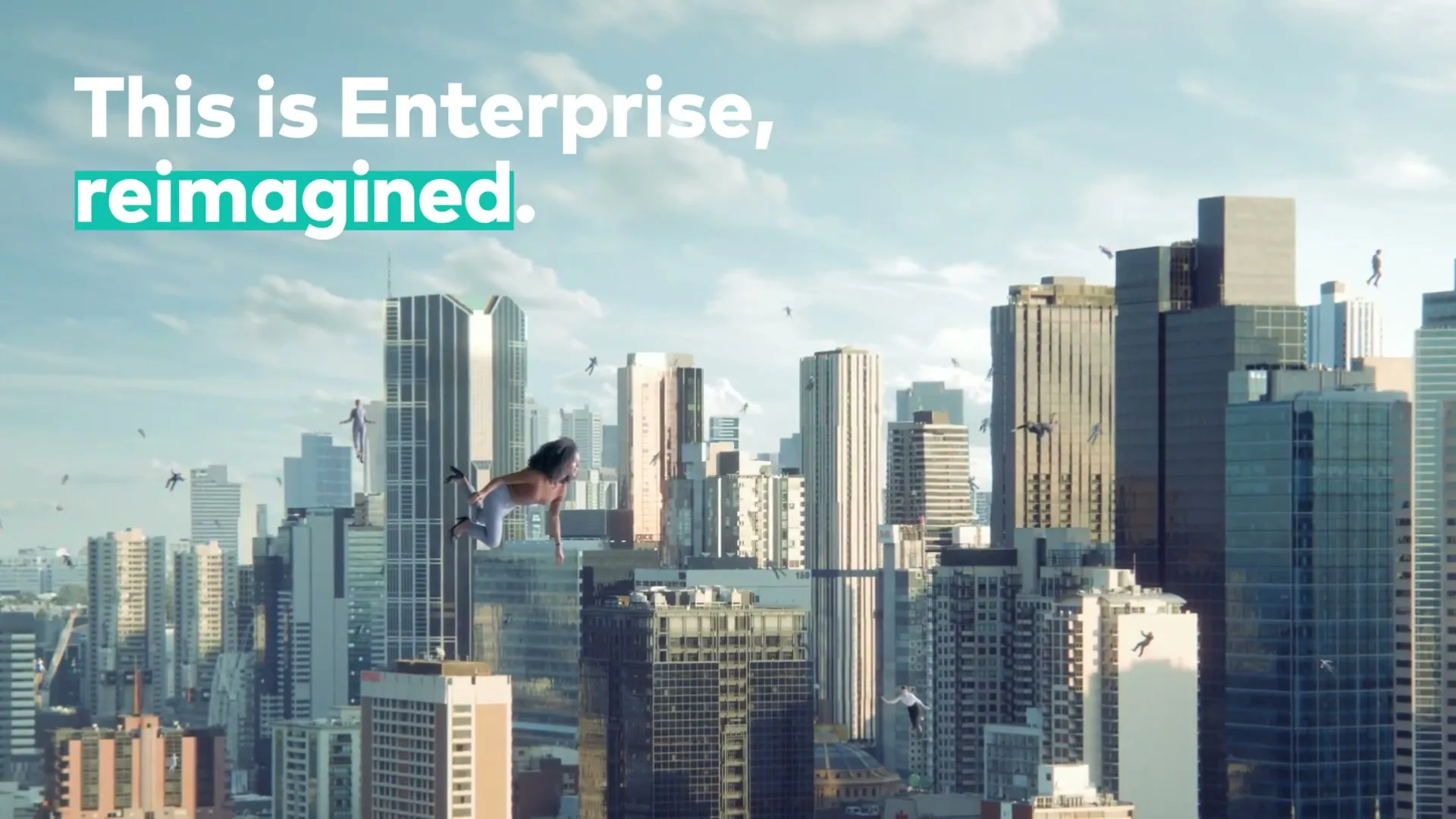 Optus "Enterprise Reimagined" (2023) commercial still