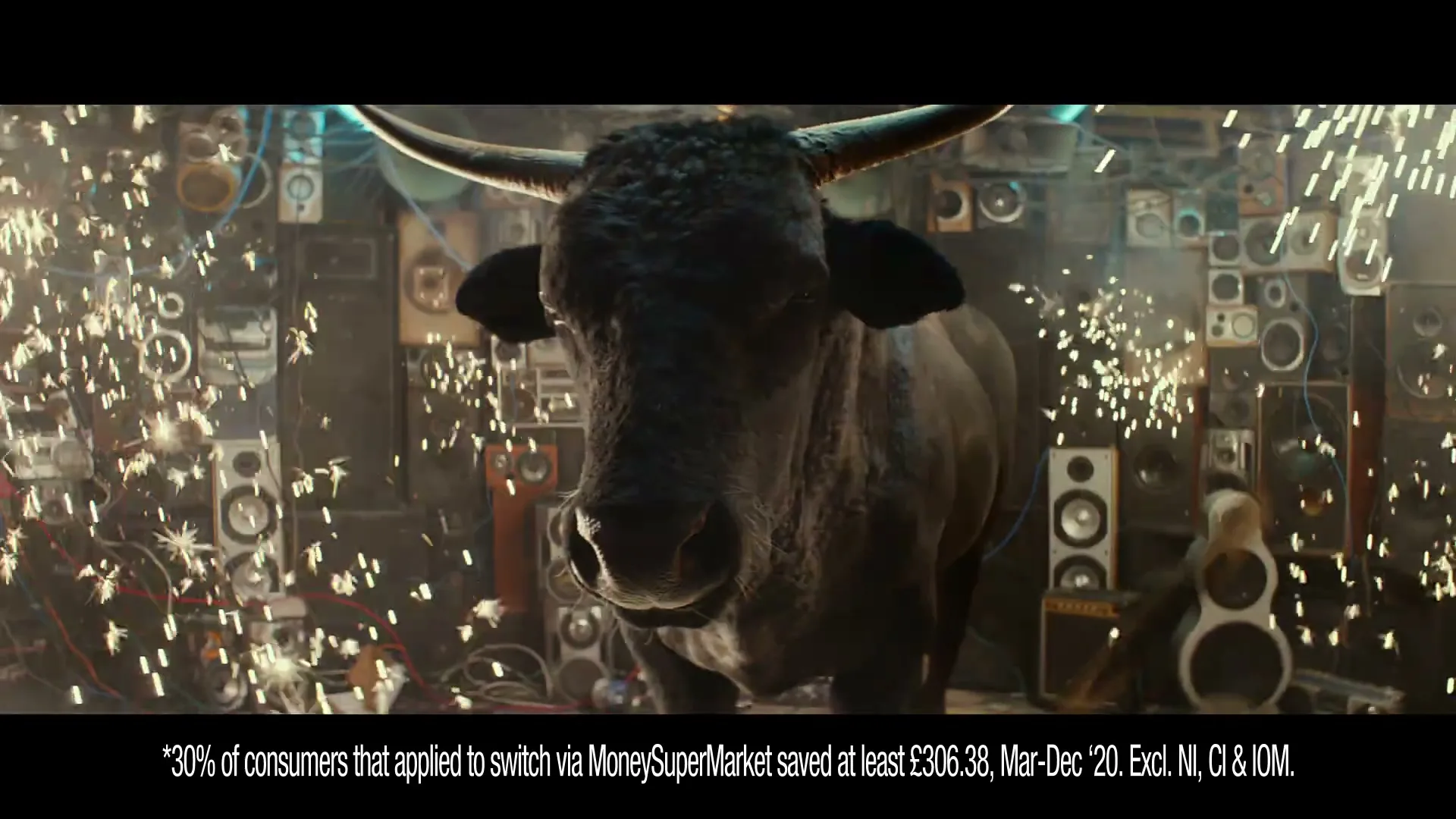 MoneySupermarket "Money Calm Bull" (2022) commercial still
