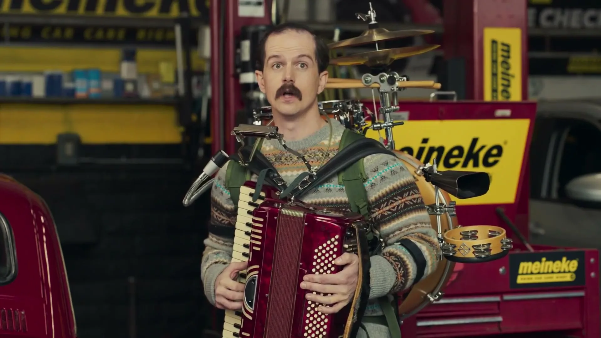 MEINEKE Care Care "One Man Band" (2024) commercial still