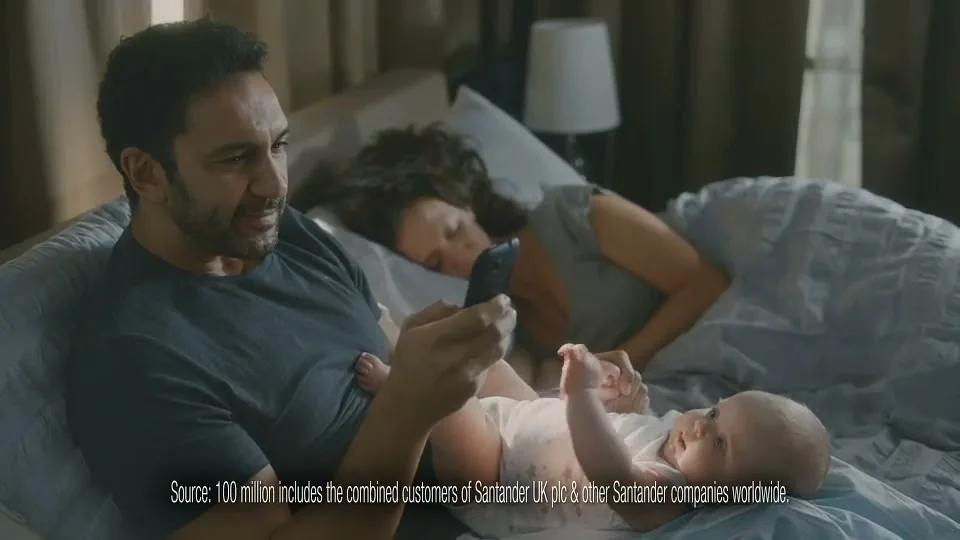 Santander "Asks ‘What Should a Bank Be" (2014) commercial still