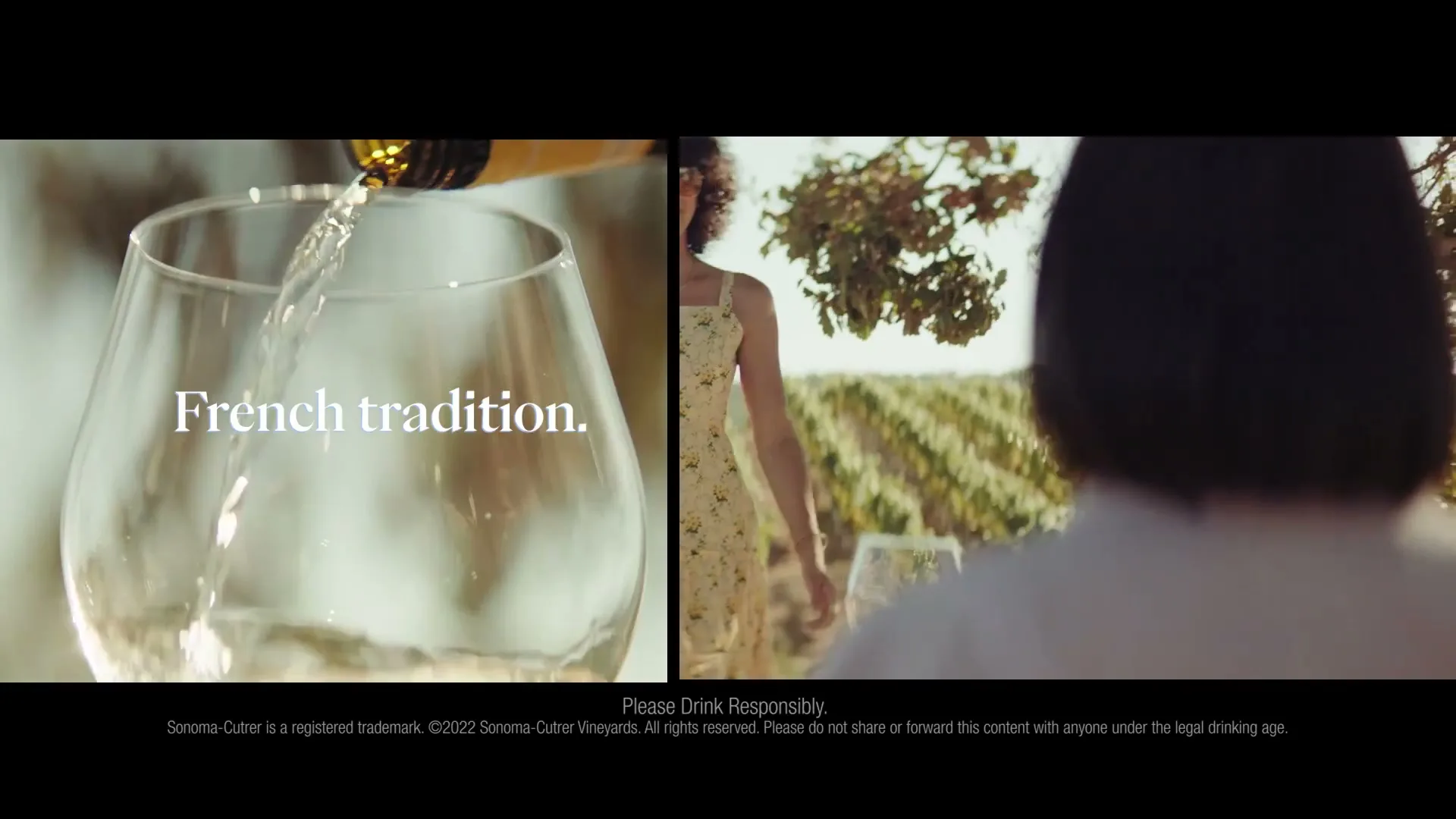 'Bonjour' "Sonoma-Cutrer" (2022) commercial still