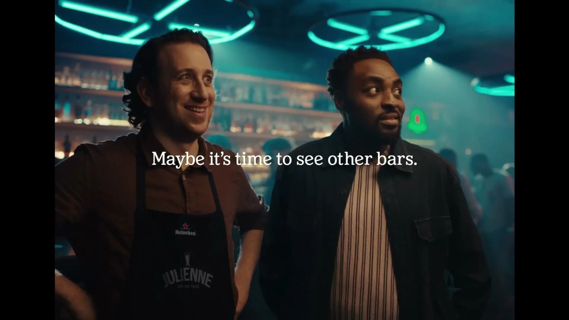 Heineken "Bar Dating" (2025) commercial still