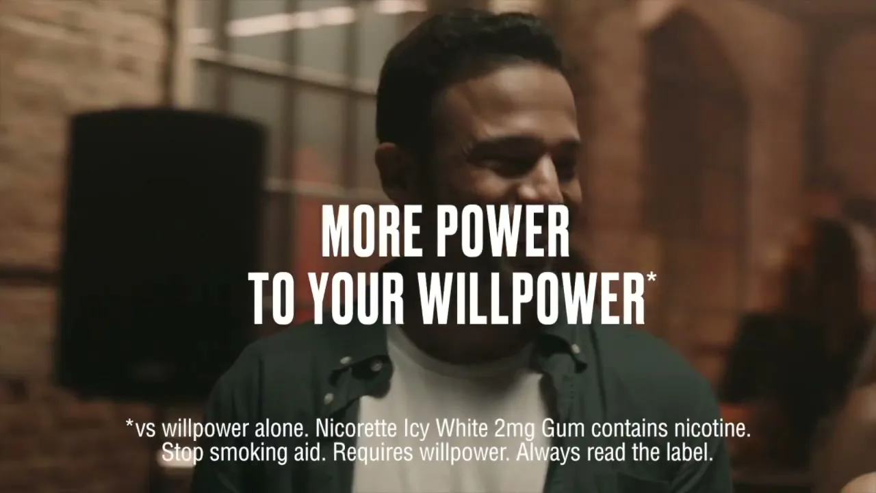Nicorette "Willpower" (2022) commercial still