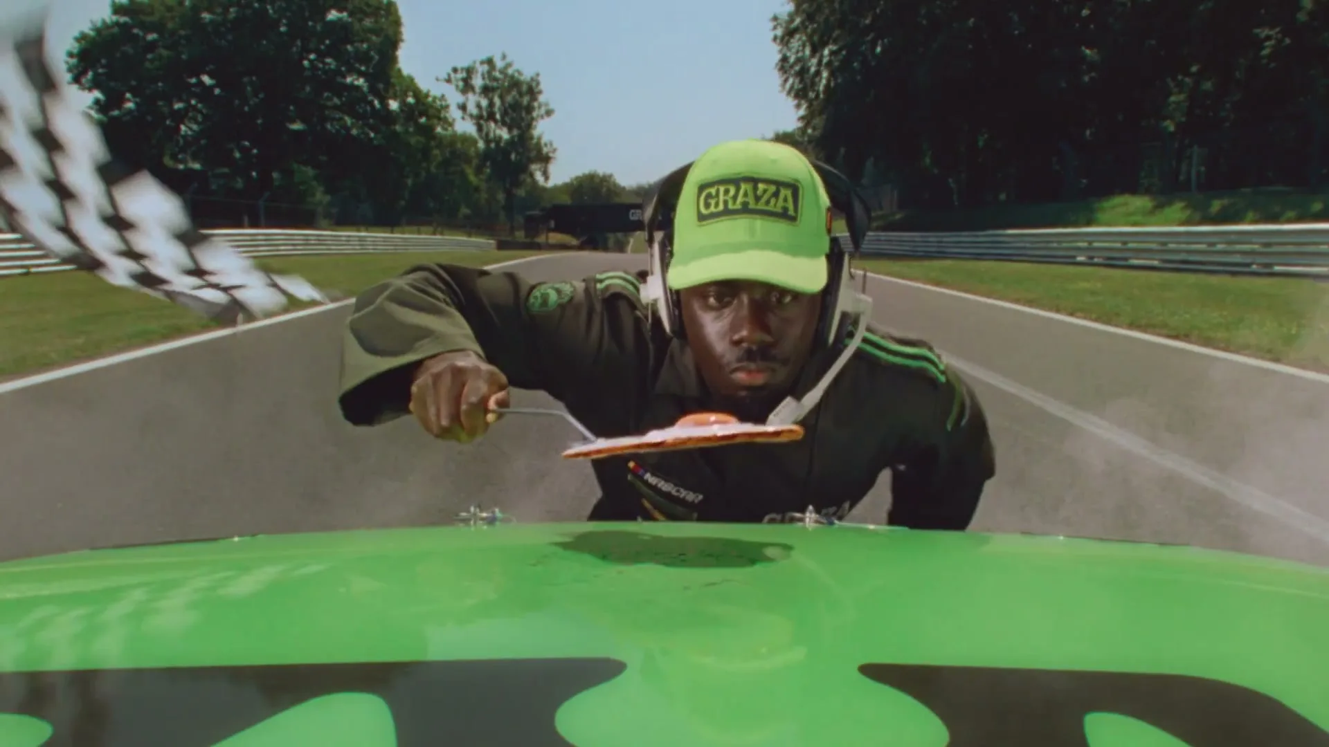 Graza "The Hot Lap Test" (2026) commercial still