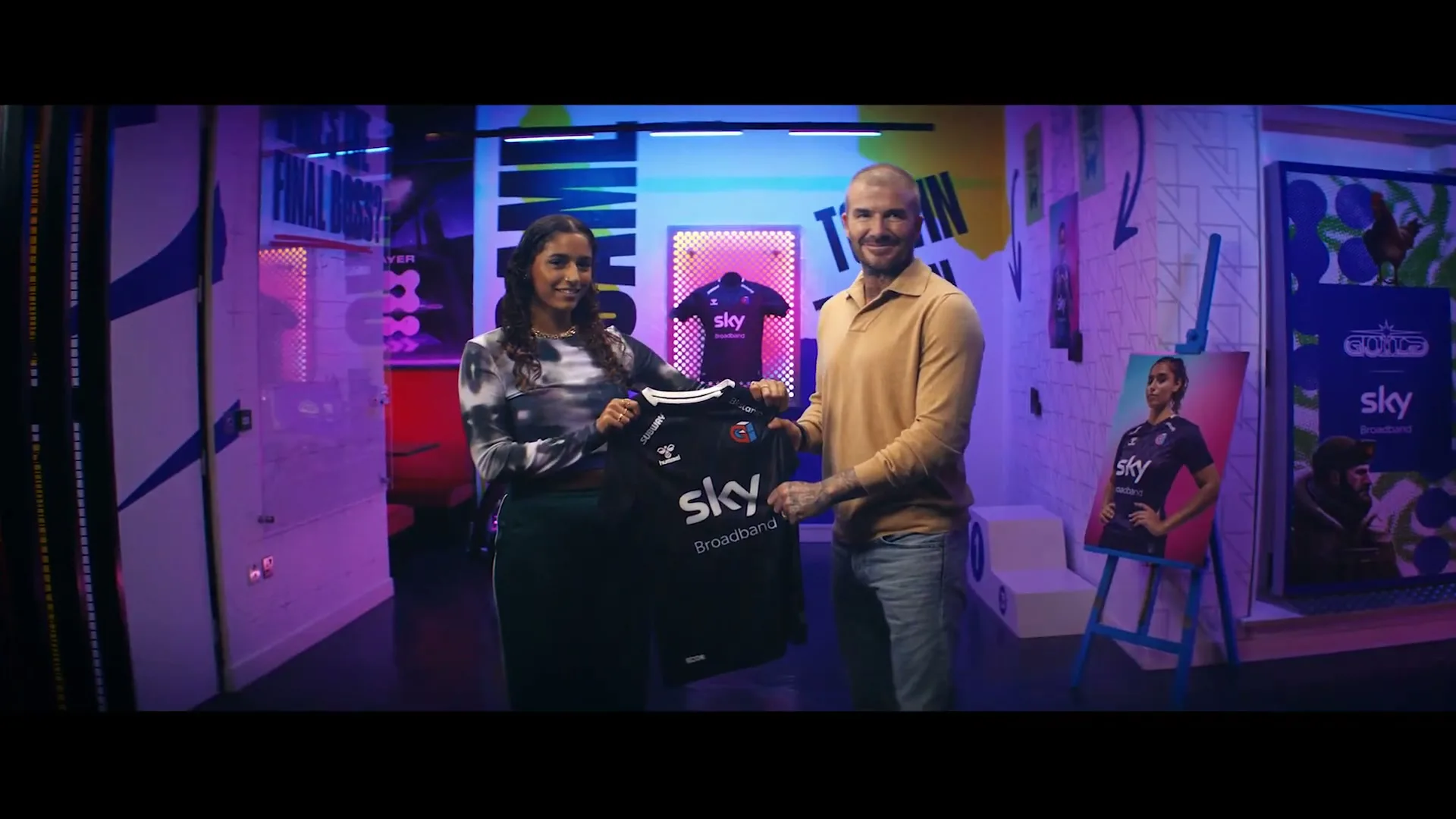 Sky Broadband "Play Like A Pro Ad" (2023) commercial still