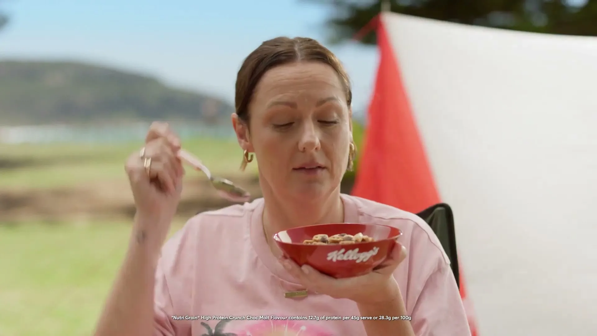 Kellogg’s "Nutri-Grain High Protein Crunch" (2025) commercial still