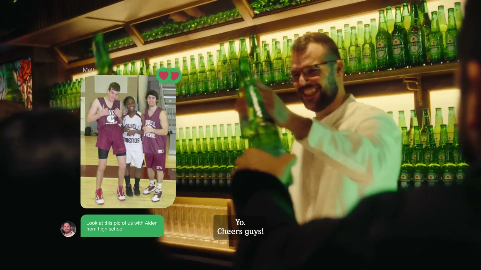 Heineken USA “Group Chat Bar” (2025), frame 5