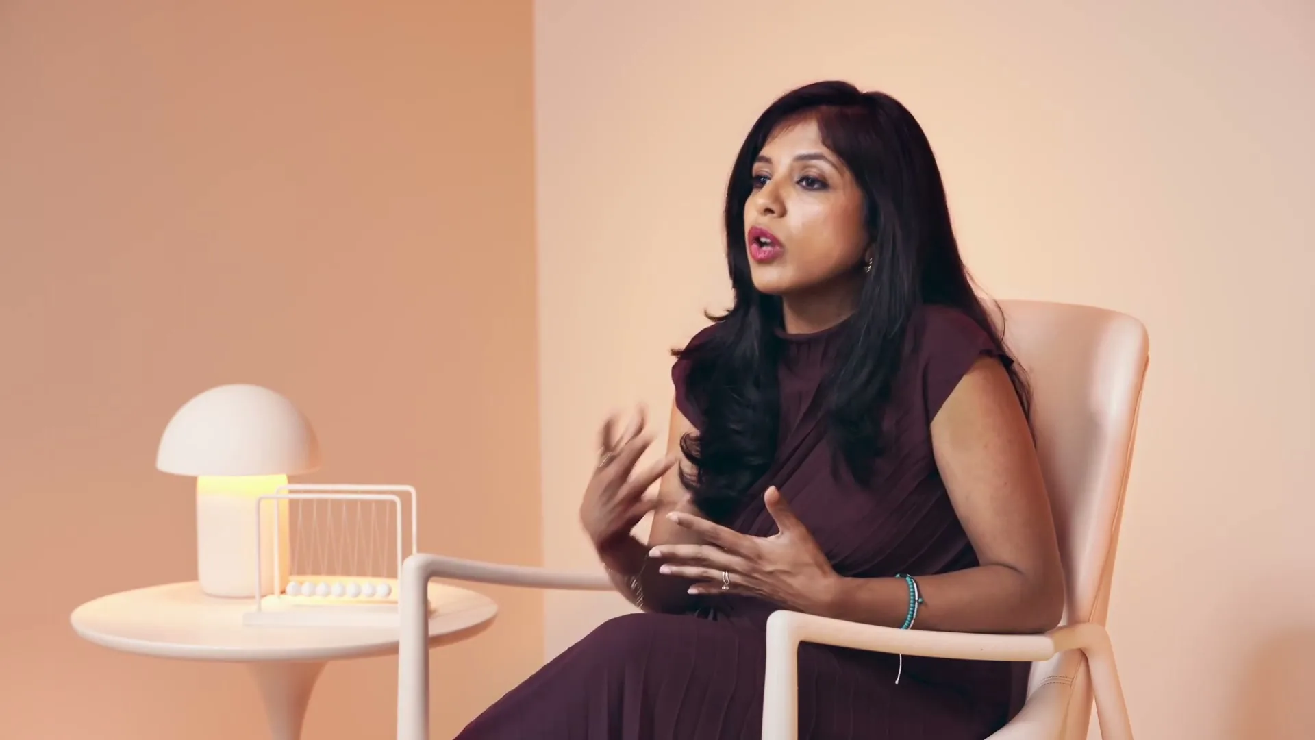 Financial Times "Pink Room Madhu" (2026) commercial still