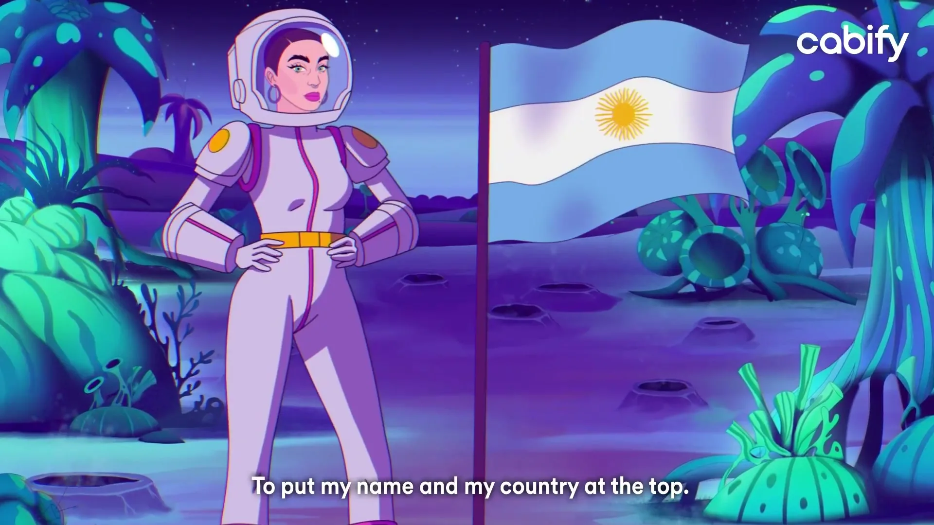Cabify "Let yourself go FT. MAría Becerra" (2023) commercial still
