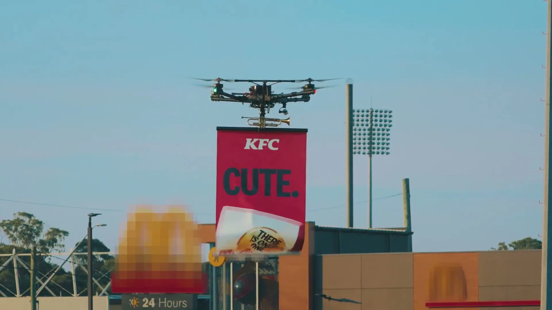 KFC Australia "Zinger stunts" (2026) commercial still