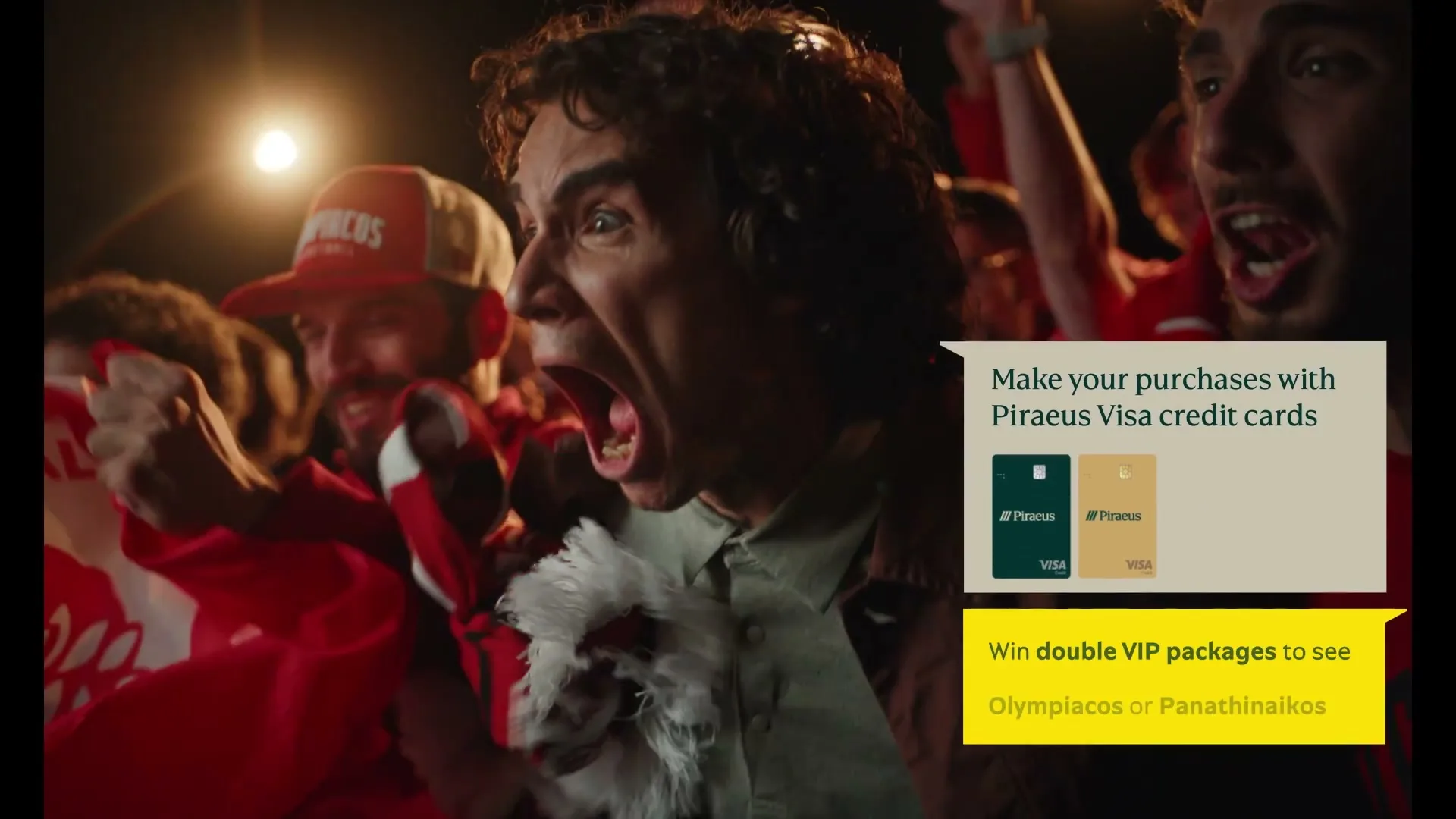 Piraeus Bank "Visa Cards - Tap to Pay. Go Watch Them Play" (2026) commercial still