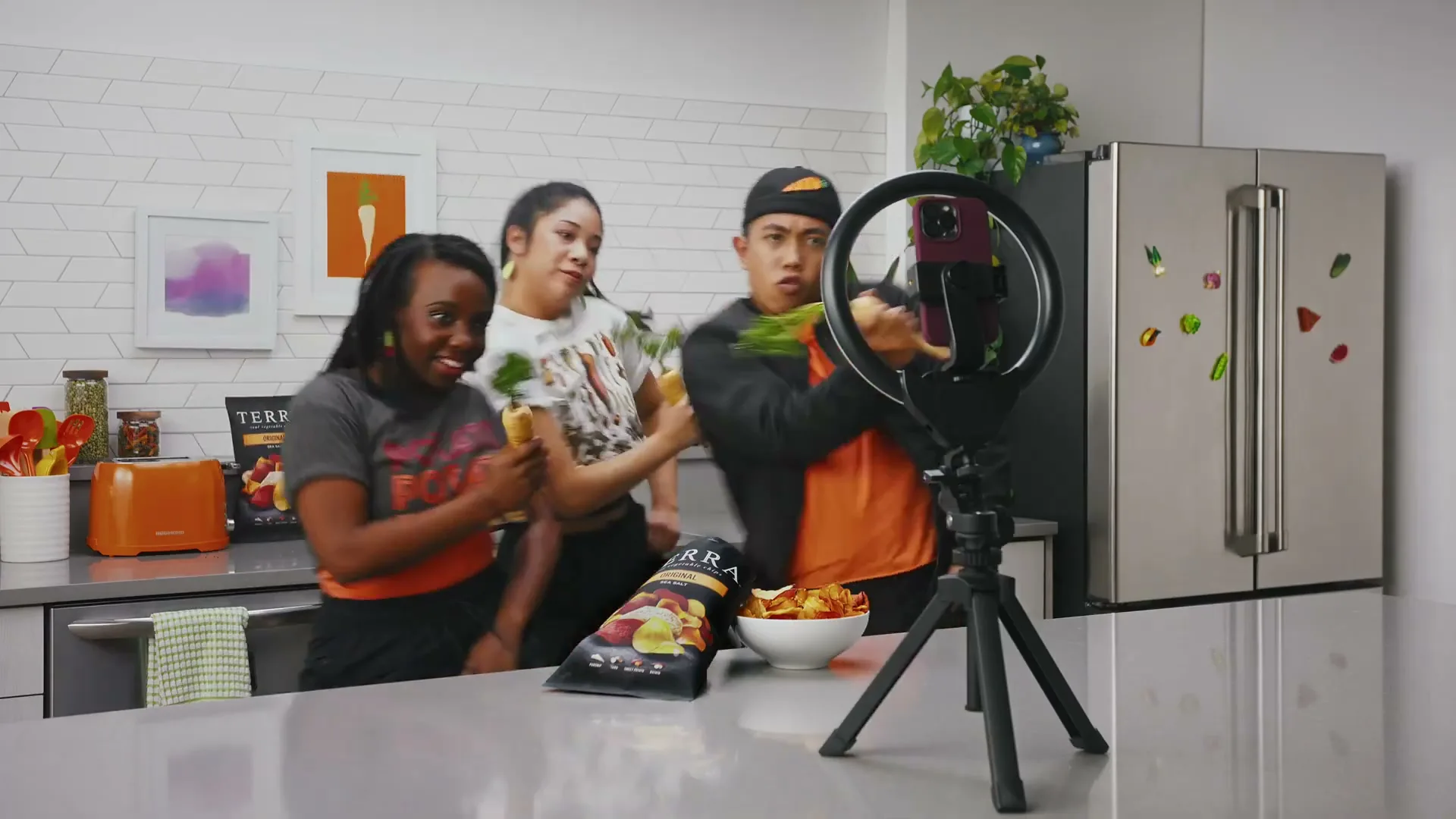 TERRA® Chips "Influencers Won't Get People to Love Vegetables" (2023) commercial still