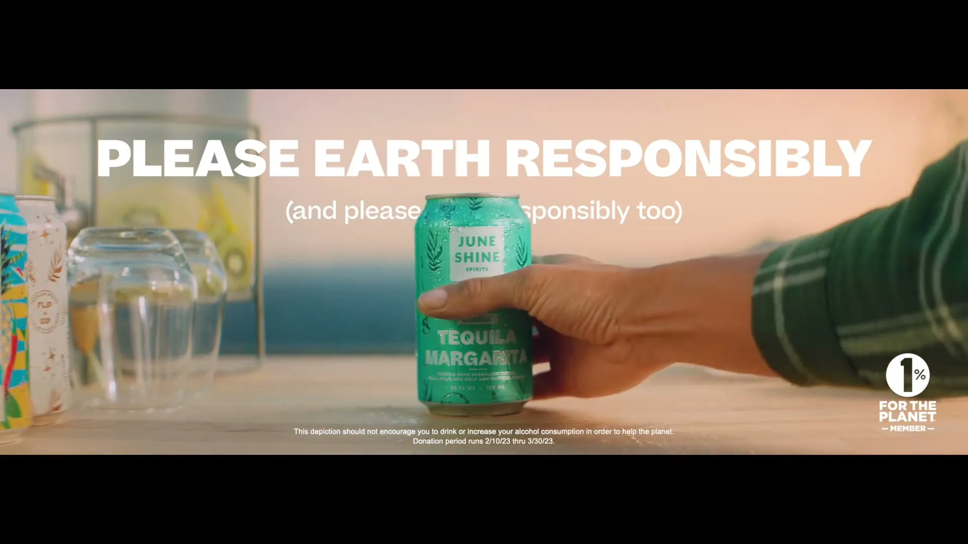 JuneShine "Please Earth Responsibly" (2023) commercial still