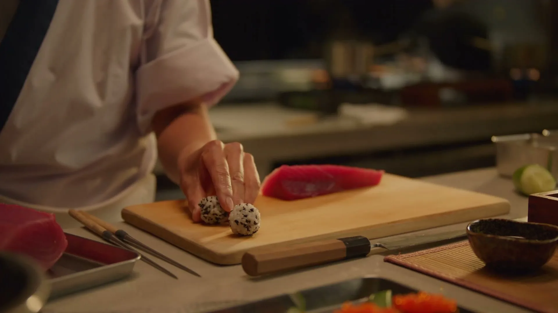 Special Australia "Bonds Total Package - A bento box for your three-piece sushi" (2022) commercial still