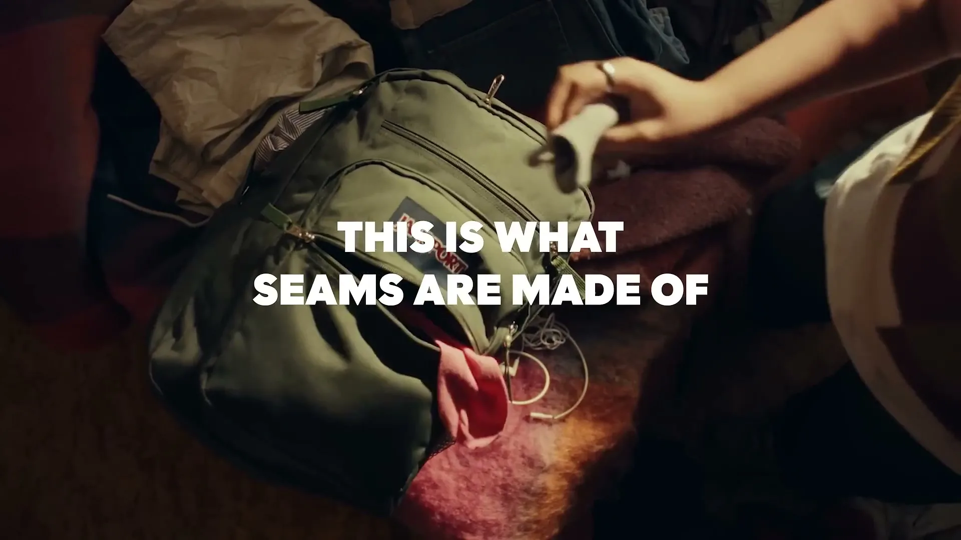 JanSport "Overpacking" (2025) commercial still